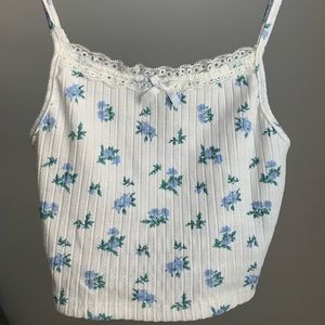 Princesses Polly flower tank crop top